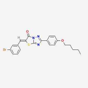 (5Z)-5-(3-bromobenzylidene)-2-[4-(pentyloxy)phenyl][1,3]thiazolo[3,2-b][1,2,4]triazol-6(5H)-one