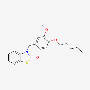 3-[3-methoxy-4-(pentyloxy)benzyl]-1,3-benzothiazol-2(3H)-one