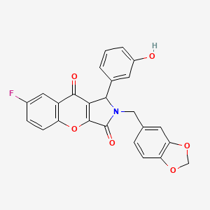 2-(1,3-Benzodioxol-5-ylmethyl)-7-fluoro-1-(3-hydroxyphenyl)-1,2-dihydrochromeno[2,3-c]pyrrole-3,9-dione