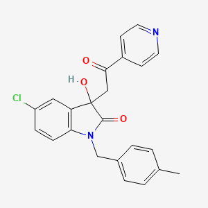 5-chloro-3-hydroxy-1-(4-methylbenzyl)-3-[2-oxo-2-(pyridin-4-yl)ethyl]-1,3-dihydro-2H-indol-2-one