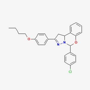 2-(4-Butoxyphenyl)-5-(4-chlorophenyl)-1,10b-dihydropyrazolo[1,5-c][1,3]benzoxazine