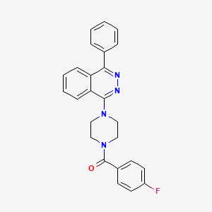 molecular formula C25H21FN4O B11573153 1-[4-(4-Fluorobenzoyl)piperazin-1-yl]-4-phenylphthalazine 