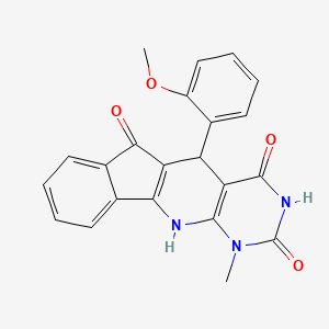 2-(2-methoxyphenyl)-7-methyl-5,7,9-triazatetracyclo[8.7.0.03,8.011,16]heptadeca-1(10),3(8),11,13,15-pentaene-4,6,17-trione