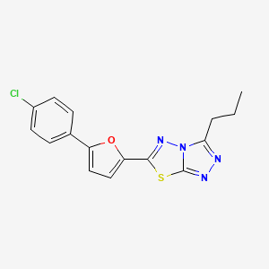 6-[5-(4-Chlorophenyl)furan-2-yl]-3-propyl-[1,2,4]triazolo[3,4-b][1,3,4]thiadiazole