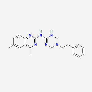 4,6-dimethyl-N-[3-(2-phenylethyl)-2,4-dihydro-1H-1,3,5-triazin-6-yl]quinazolin-2-amine