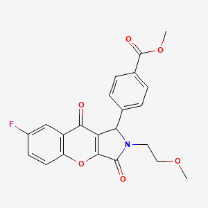 Methyl 4-[7-fluoro-2-(2-methoxyethyl)-3,9-dioxo-1,2,3,9-tetrahydrochromeno[2,3-c]pyrrol-1-yl]benzoate