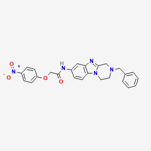 N-(2-benzyl-1,2,3,4-tetrahydropyrazino[1,2-a]benzimidazol-8-yl)-2-(4-nitrophenoxy)acetamide