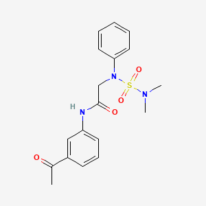 N-(3-Acetylphenyl)-2-[(dimethylsulfamoyl)(phenyl)amino]acetamide