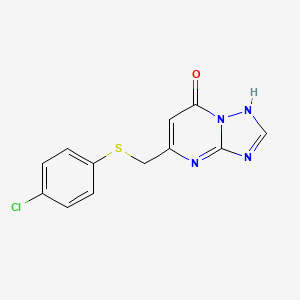 5-(4-Chloro-phenylsulfanylmethyl)-4H-[1,2,4]triazolo[1,5-a]pyrimidin-7-one