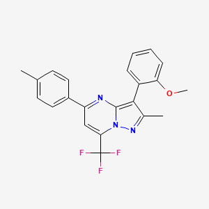 molecular formula C22H18F3N3O B11573237 3-(2-Methoxyphenyl)-2-methyl-5-(4-methylphenyl)-7-(trifluoromethyl)pyrazolo[1,5-a]pyrimidine 