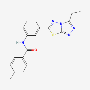 N-[5-(3-ethyl[1,2,4]triazolo[3,4-b][1,3,4]thiadiazol-6-yl)-2-methylphenyl]-4-methylbenzamide