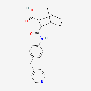 3-{[4-(Pyridin-4-ylmethyl)phenyl]carbamoyl}bicyclo[2.2.1]heptane-2-carboxylic acid