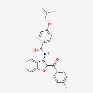 N-[2-(4-fluorobenzoyl)-1-benzofuran-3-yl]-4-(2-methylpropoxy)benzamide