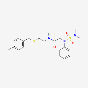 2-[(Dimethylsulfamoyl)(phenyl)amino]-N-(2-{[(4-methylphenyl)methyl]sulfanyl}ethyl)acetamide