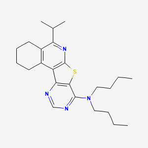 N,N-dibutyl-8-propan-2-yl-11-thia-9,14,16-triazatetracyclo[8.7.0.02,7.012,17]heptadeca-1,7,9,12,14,16-hexaen-13-amine