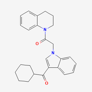 2-[3-(cyclohexylcarbonyl)-1H-indol-1-yl]-1-(3,4-dihydroquinolin-1(2H)-yl)ethanone