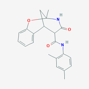 N-(2,4-dimethylphenyl)-2-methyl-4-oxo-3,4,5,6-tetrahydro-2H-2,6-methano-1,3-benzoxazocine-5-carboxamide