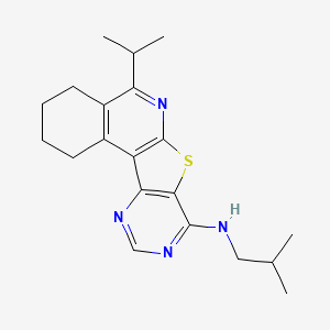 N-(2-methylpropyl)-8-propan-2-yl-11-thia-9,14,16-triazatetracyclo[8.7.0.02,7.012,17]heptadeca-1,7,9,12,14,16-hexaen-13-amine