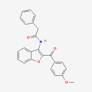 molecular formula C24H19NO4 B11573343 N-[2-(4-methoxybenzoyl)-1-benzofuran-3-yl]-2-phenylacetamide 