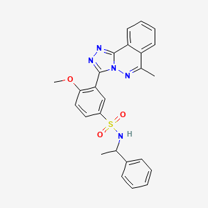 4-methoxy-3-(6-methyl[1,2,4]triazolo[3,4-a]phthalazin-3-yl)-N-(1-phenylethyl)benzenesulfonamide