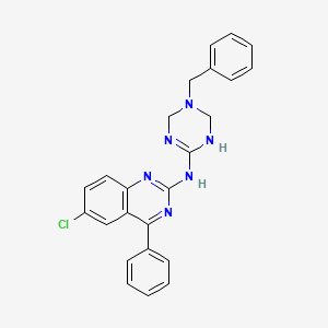 N-(5-benzyl-1,4,5,6-tetrahydro-1,3,5-triazin-2-yl)-6-chloro-4-phenylquinazolin-2-amine