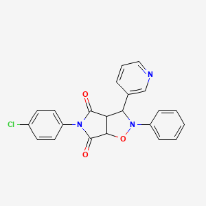 5-(4-chlorophenyl)-2-phenyl-3-(pyridin-3-yl)dihydro-2H-pyrrolo[3,4-d][1,2]oxazole-4,6(3H,5H)-dione