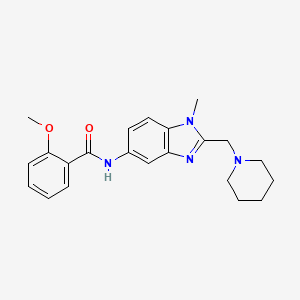 2-methoxy-N-[1-methyl-2-(piperidin-1-ylmethyl)-1H-benzimidazol-5-yl]benzamide