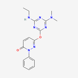 6-{[4-(dimethylamino)-6-(ethylamino)-1,3,5-triazin-2-yl]oxy}-2-phenylpyridazin-3(2H)-one