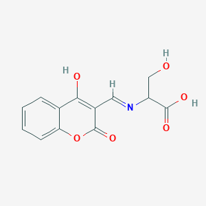 molecular formula C13H11NO6 B11573479 N-[(Z)-(2,4-dioxo-2H-chromen-3(4H)-ylidene)methyl]serine 