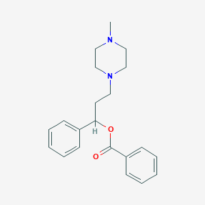 molecular formula C21H26N2O2 B115735 4-Methyl-alpha-phenyl-1-piperazinepropanol benzoate (ester) CAS No. 149848-03-3