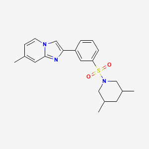 2-{3-[(3,5-Dimethylpiperidin-1-yl)sulfonyl]phenyl}-7-methylimidazo[1,2-a]pyridine