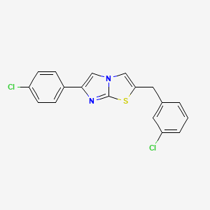 6-(4-Chlorophenyl)-2-[(3-chlorophenyl)methyl]imidazo[2,1-b][1,3]thiazole