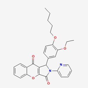 1-[3-Ethoxy-4-(pentyloxy)phenyl]-2-(pyridin-2-yl)-1,2-dihydrochromeno[2,3-c]pyrrole-3,9-dione