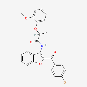 N-[2-(4-bromobenzoyl)-1-benzofuran-3-yl]-2-(2-methoxyphenoxy)propanamide