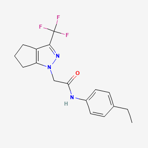 N-(4-ethylphenyl)-2-[3-(trifluoromethyl)-5,6-dihydro-4H-cyclopenta[c]pyrazol-1-yl]acetamide