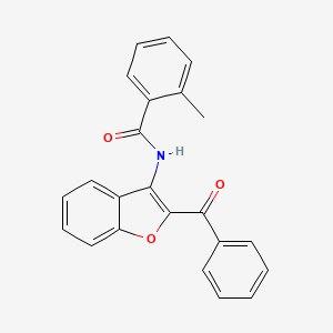 molecular formula C23H17NO3 B11573611 N-(2-benzoyl-1-benzofuran-3-yl)-2-methylbenzamide 