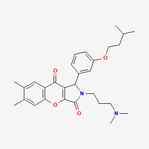 2-[3-(Dimethylamino)propyl]-6,7-dimethyl-1-[3-(3-methylbutoxy)phenyl]-1,2-dihydrochromeno[2,3-c]pyrrole-3,9-dione