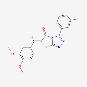 molecular formula C20H17N3O3S B11573648 (6Z)-6-(3,4-dimethoxybenzylidene)-3-(3-methylphenyl)[1,3]thiazolo[2,3-c][1,2,4]triazol-5(6H)-one 