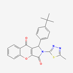 1-(4-Tert-butylphenyl)-2-(5-methyl-1,3,4-thiadiazol-2-yl)-1,2-dihydrochromeno[2,3-c]pyrrole-3,9-dione