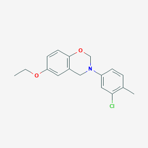 molecular formula C17H18ClNO2 B11573662 3-(3-chloro-4-methylphenyl)-6-ethoxy-3,4-dihydro-2H-1,3-benzoxazine 