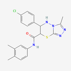 6-(4-chlorophenyl)-N-(3,4-dimethylphenyl)-3-methyl-6,7-dihydro-5H-[1,2,4]triazolo[3,4-b][1,3,4]thiadiazine-7-carboxamide