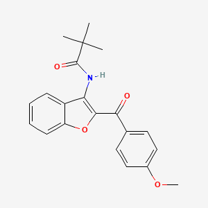 N-[2-(4-methoxybenzoyl)-1-benzofuran-3-yl]-2,2-dimethylpropanamide