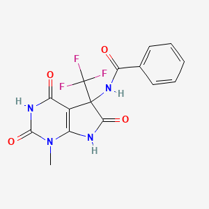 N-[1-methyl-2,4,6-trioxo-5-(trifluoromethyl)-2,3,4,5,6,7-hexahydro-1H-pyrrolo[2,3-d]pyrimidin-5-yl]benzamide