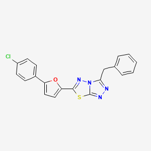 3-Benzyl-6-[5-(4-chlorophenyl)furan-2-yl]-[1,2,4]triazolo[3,4-b][1,3,4]thiadiazole