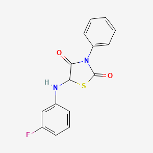 5-[(3-Fluorophenyl)amino]-3-phenyl-1,3-thiazolidine-2,4-dione