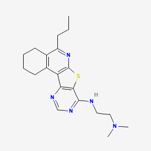 N',N'-dimethyl-N-(8-propyl-11-thia-9,14,16-triazatetracyclo[8.7.0.02,7.012,17]heptadeca-1,7,9,12,14,16-hexaen-13-yl)ethane-1,2-diamine