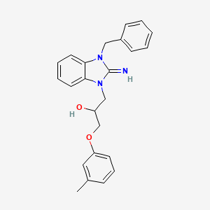 1-(3-benzyl-2-imino-2,3-dihydro-1H-benzimidazol-1-yl)-3-(3-methylphenoxy)propan-2-ol