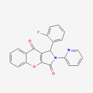 1-(2-Fluorophenyl)-2-(pyridin-2-yl)-1,2-dihydrochromeno[2,3-c]pyrrole-3,9-dione