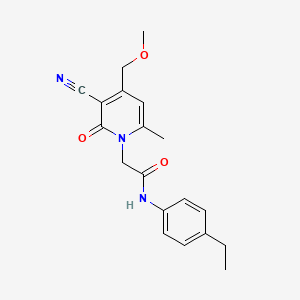 2-[3-cyano-4-(methoxymethyl)-6-methyl-2-oxopyridin-1(2H)-yl]-N-(4-ethylphenyl)acetamide