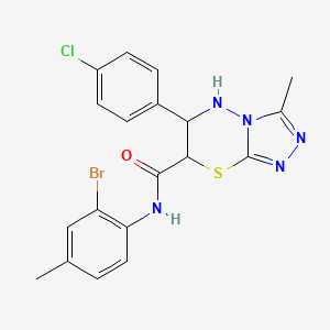 N-(2-bromo-4-methylphenyl)-6-(4-chlorophenyl)-3-methyl-6,7-dihydro-5H-[1,2,4]triazolo[3,4-b][1,3,4]thiadiazine-7-carboxamide